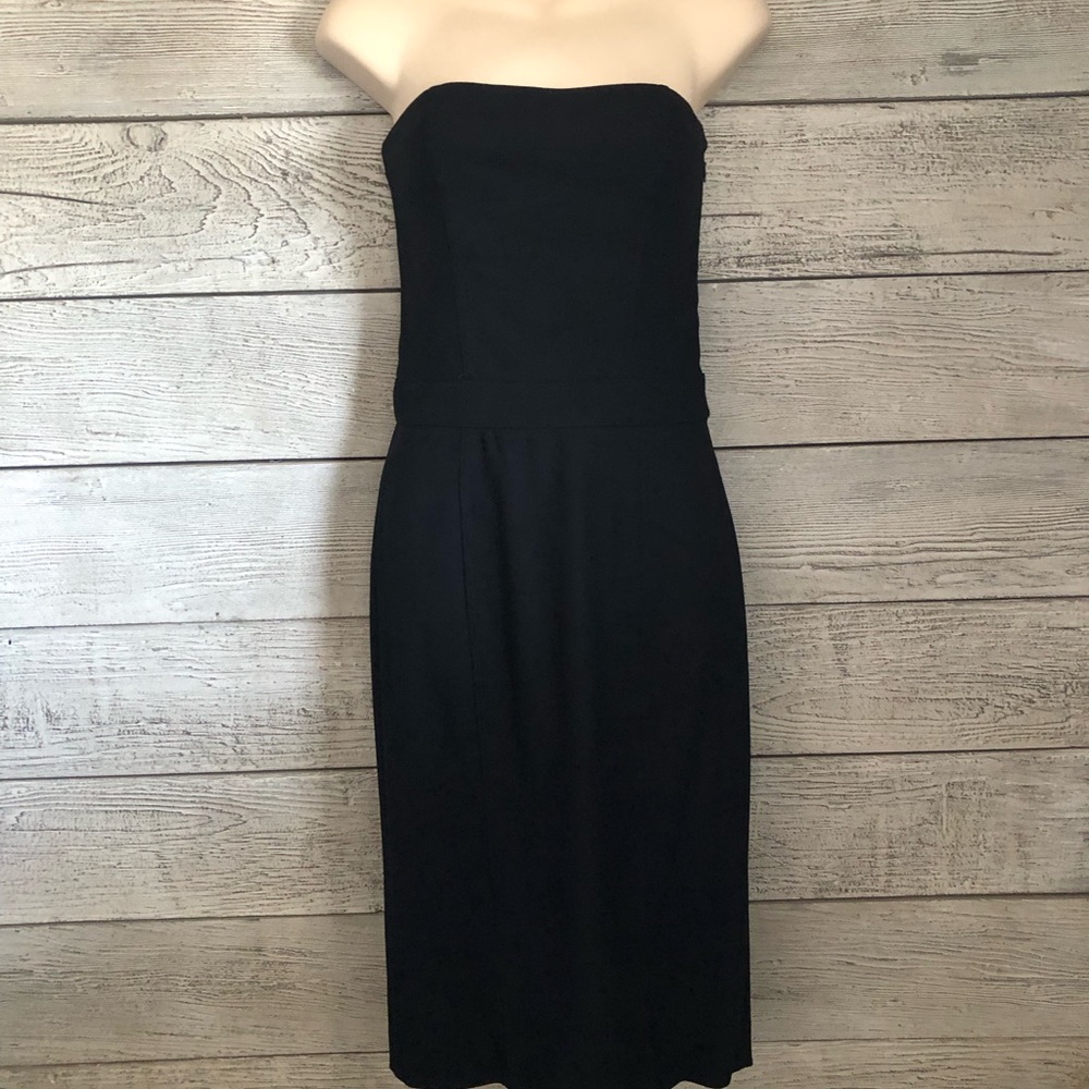 Stella McCartney Black Fitted Midi Bandeau Dress US 6